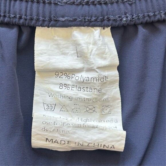 Fashion Mens Shorts Size L Blue Lightweight Athletic Running Gym Zip Pockets - Picture 2 of 5